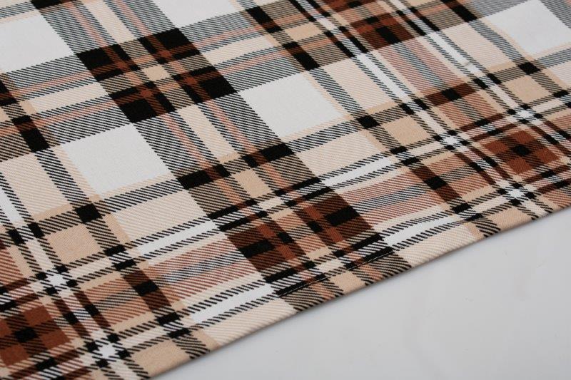 Καρές Εμπριμέ Polycotton Αλέκιαστος 90x90εκ. Tartan 491 Beige DimCol (Χρώμα: Μπεζ, Ύφασμα: 70% Βαμβάκι-30% Polyester) - DimCol - 1932981112049180